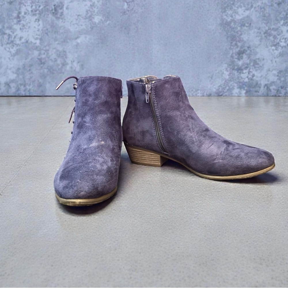 Refresh Navy Suede Ankle Booties - Picture 2 of 3